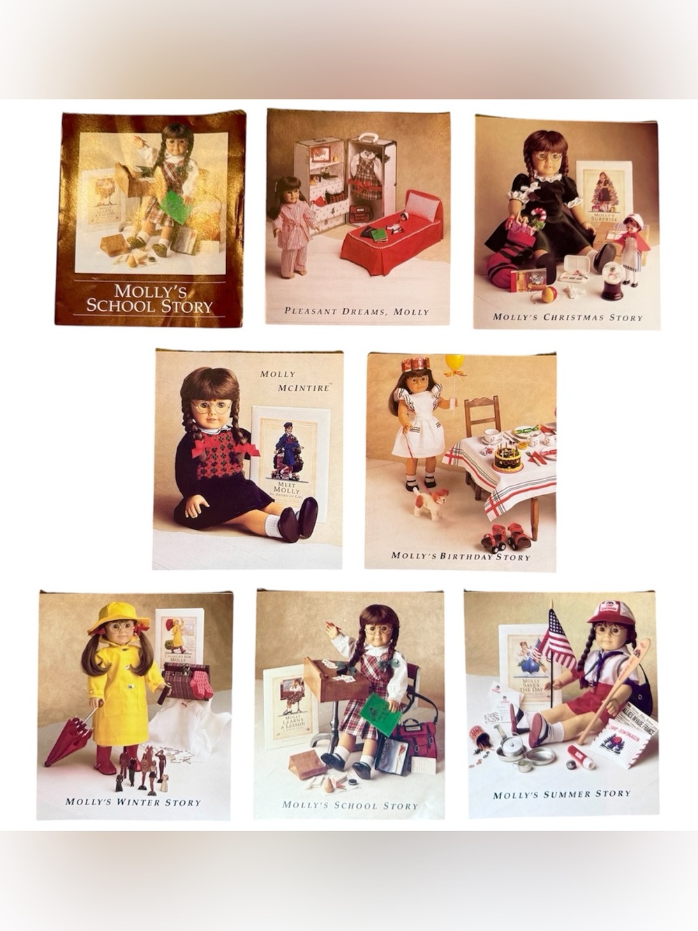 American Girl Pleasant Company Doll Molly McIntire Pamphlet Set Of 8 Bundle Lot
